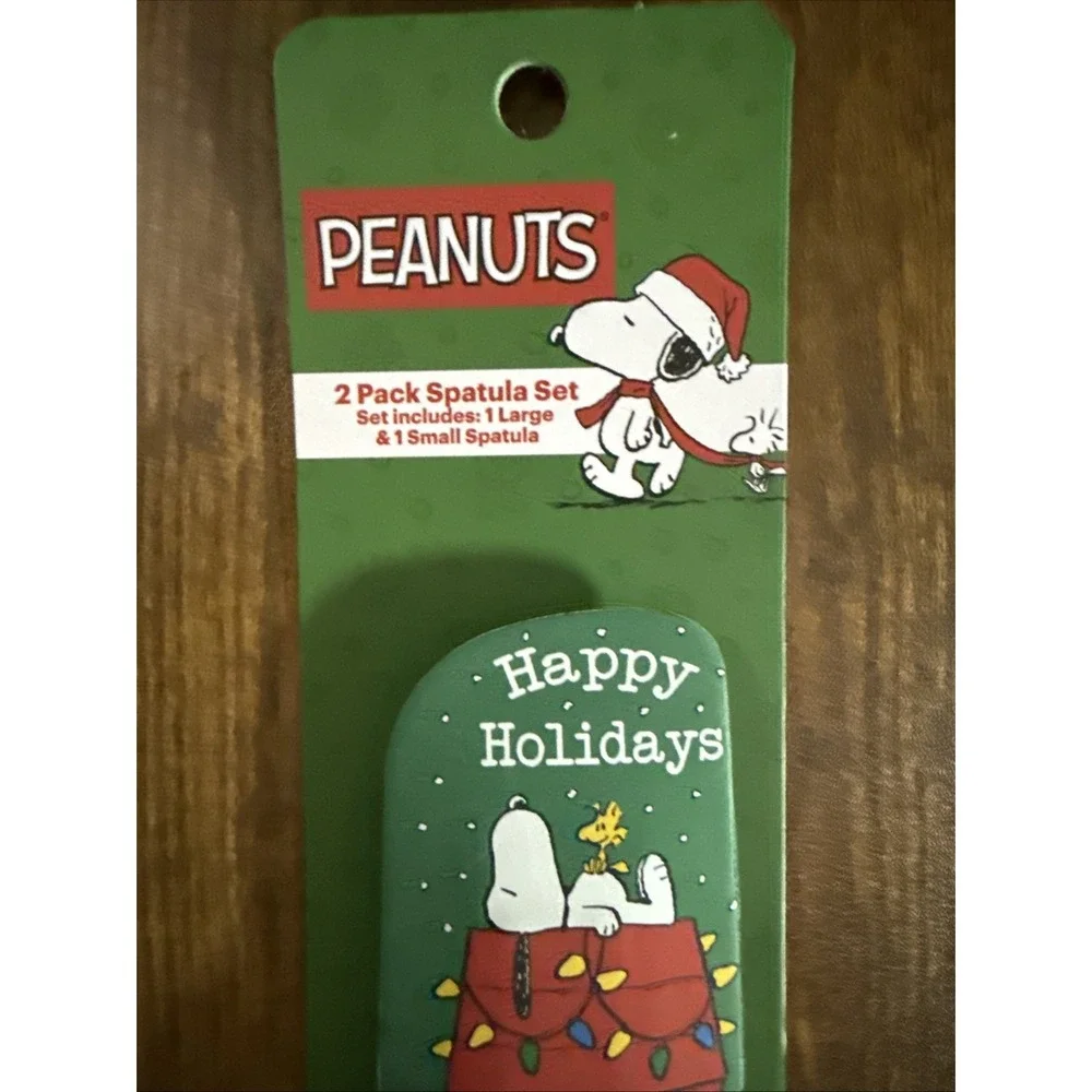 Peanuts Snoopy Spatula Kitchen Set Christmas Happy Holidays - 2 Pack